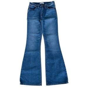 Madewell Flea Market Flare Jeans Medium Wash Mid Rise Stretch Size 27 /31
